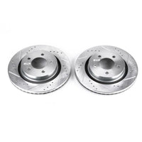 PowerStop Power Stop 99-04 Chrysler 300M Front Evolution Drilled & Slotted Rotors - Pair - Brakes Pads