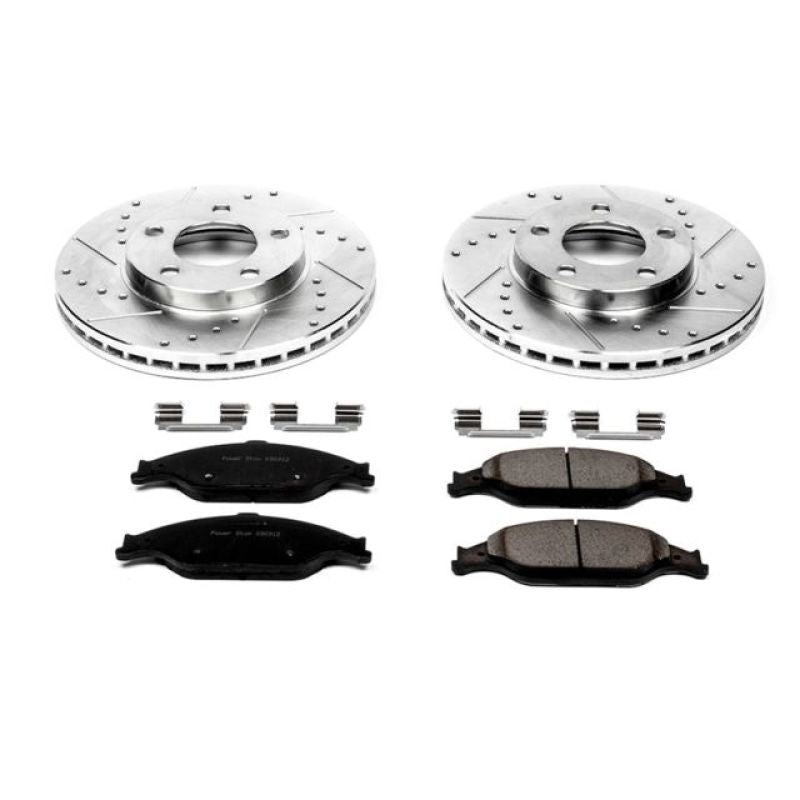 PowerStop Power Stop 99-04 Ford Mustang Front Z23 Evolution Sport Brake Kit - Brakes Rotors & Pads