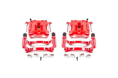 PowerStop Power Stop 99-04 Jeep Grand Cherokee Front Red Calipers w/Brackets - Pair - Brakes Rotors & Pads