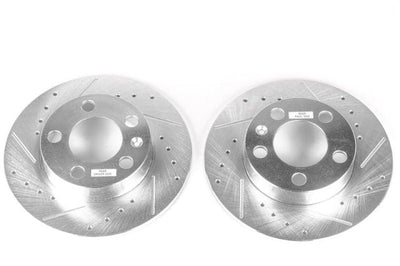PowerStop Power Stop 99-06 Audi TT Rear Evolution Drilled & Slotted Rotors - Pair - Brakes Pads