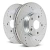 PowerStop Power Stop Jeep Wrangler BBK Rear Drilled & Slotted Rotor - Pair - Brakes Rotors Pads
