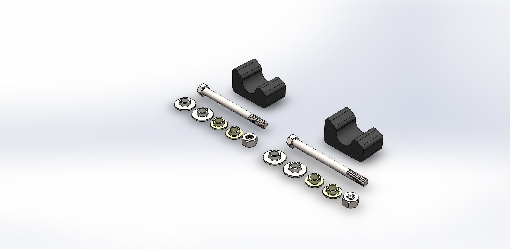 SLYDOG Pr /Sly Dog Mount Kit A/C 7/16’’ - Skis/Carbides/Runners