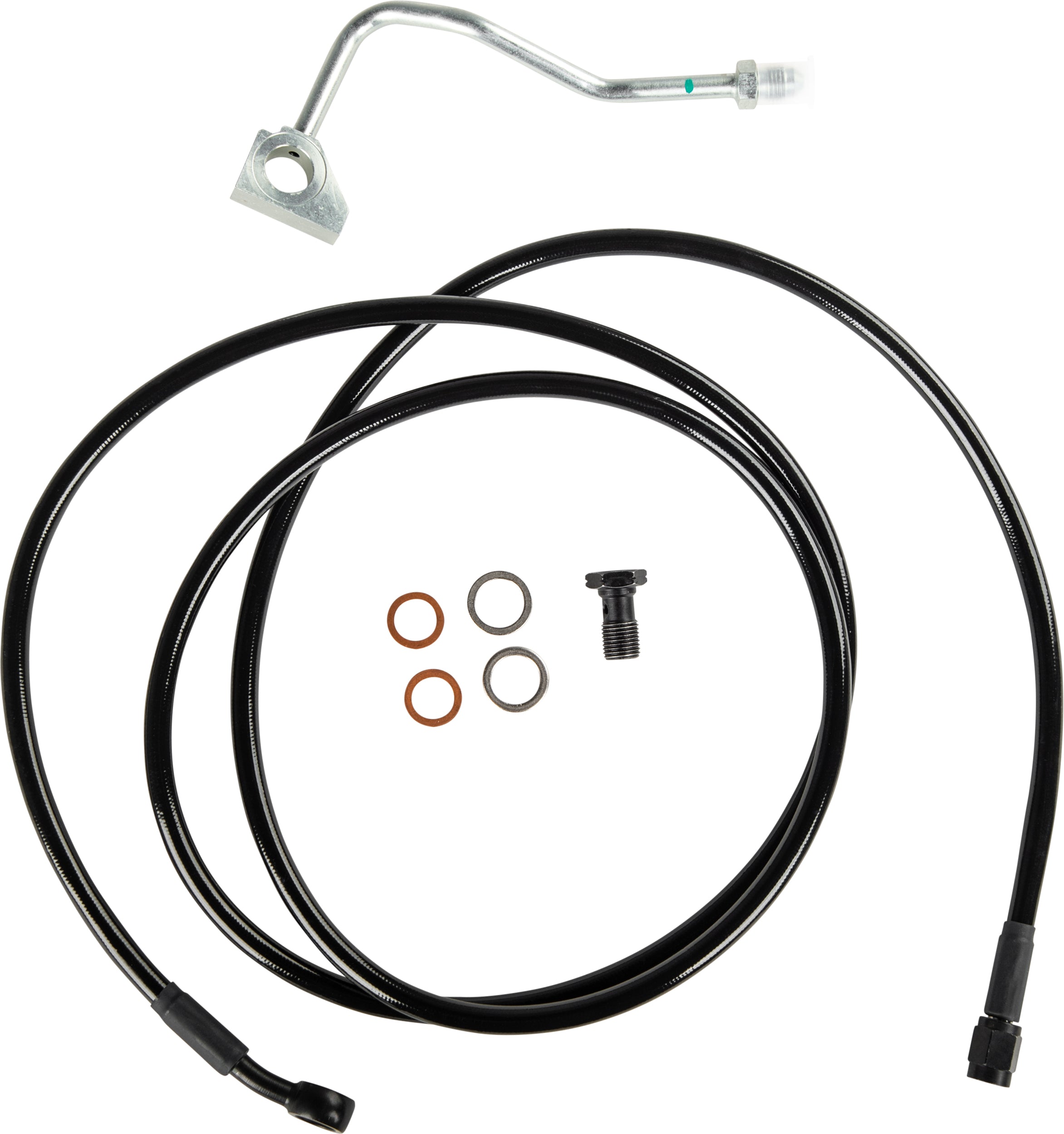 Goodridge Premium Abs Brakeline Kit Blk +4 All Flh/flt Exc Flrtx/s 14- - Harddrive Products