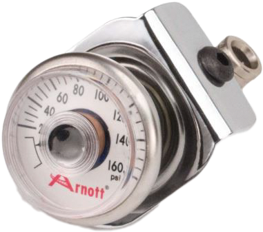 Arnott Pressure Gauge & Bracket Chrome - Harddrive Products