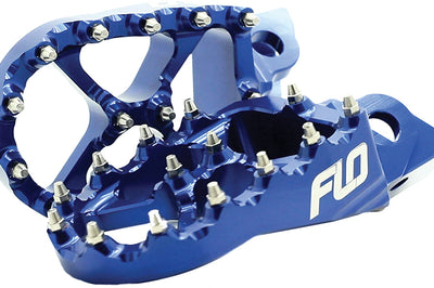 Flo Motorsports Pro Series Foot Pegs Black - Blue - Offroad Collection