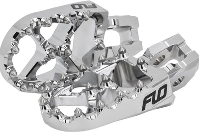 Flo Motorsports Pro Series Foot Pegs Black - Chrome - Offroad Collection