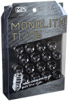 Project Kics 12 x 1.25 Glorious Black T1/06 Monolith Lug Nuts - 20 Pcs - Wheel and Tire Accessories