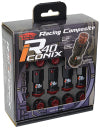 Project Kics 20 PCS (NO LOCKS) Black R40 Iconix W/ Plastic Cap (Black) - 12X1.25 - Wheel and Tire Accessories