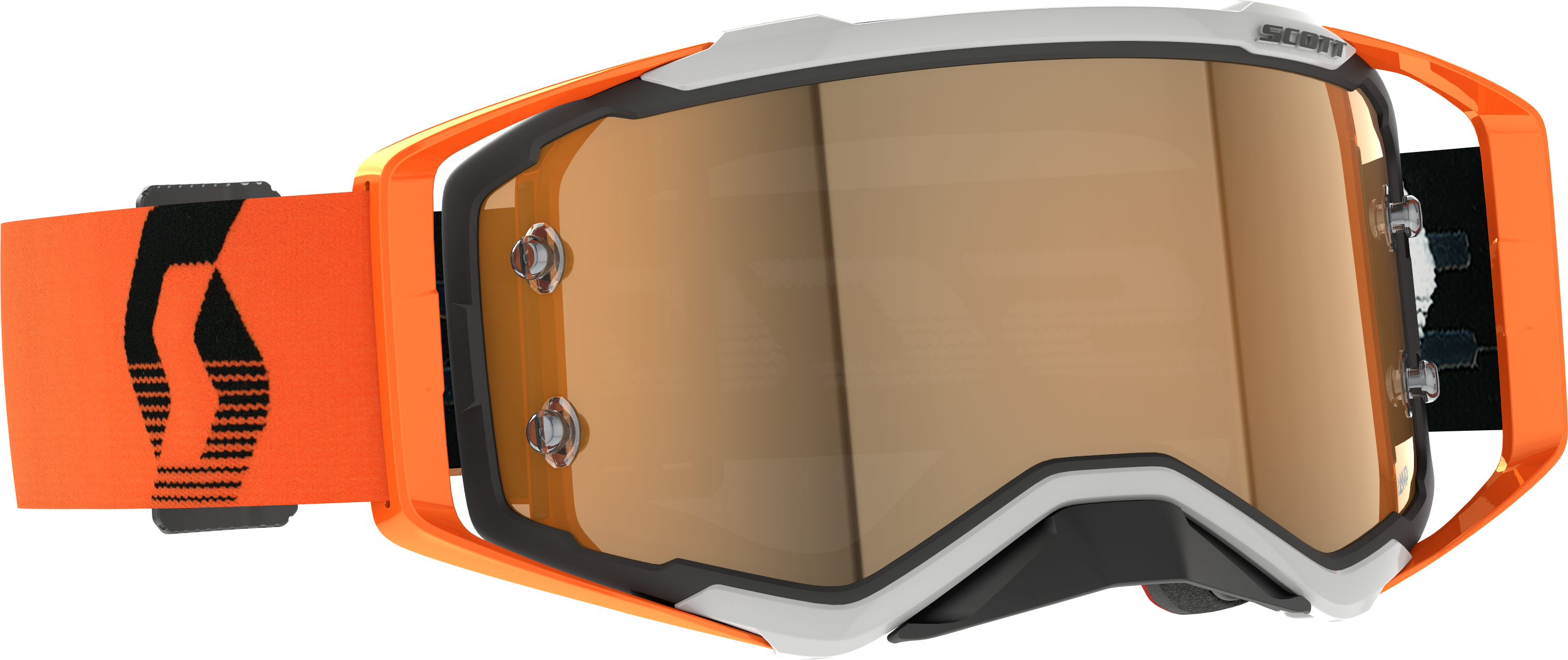 Scott Prospect Amp Gogggle White/black Rose Works - Grey/Orange - Apparel Collection