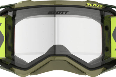 Scott Prospect Super Wfs Goggle Kaki Grn/neon Ylw Clear Works - Khaki Green/Neon Yellow - Apparel Collection