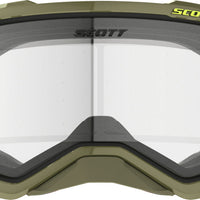 Scott Prospect Super Wfs Goggle Kaki Grn/neon Ylw Clear Works - Khaki Green/Neon Yellow - Apparel Collection