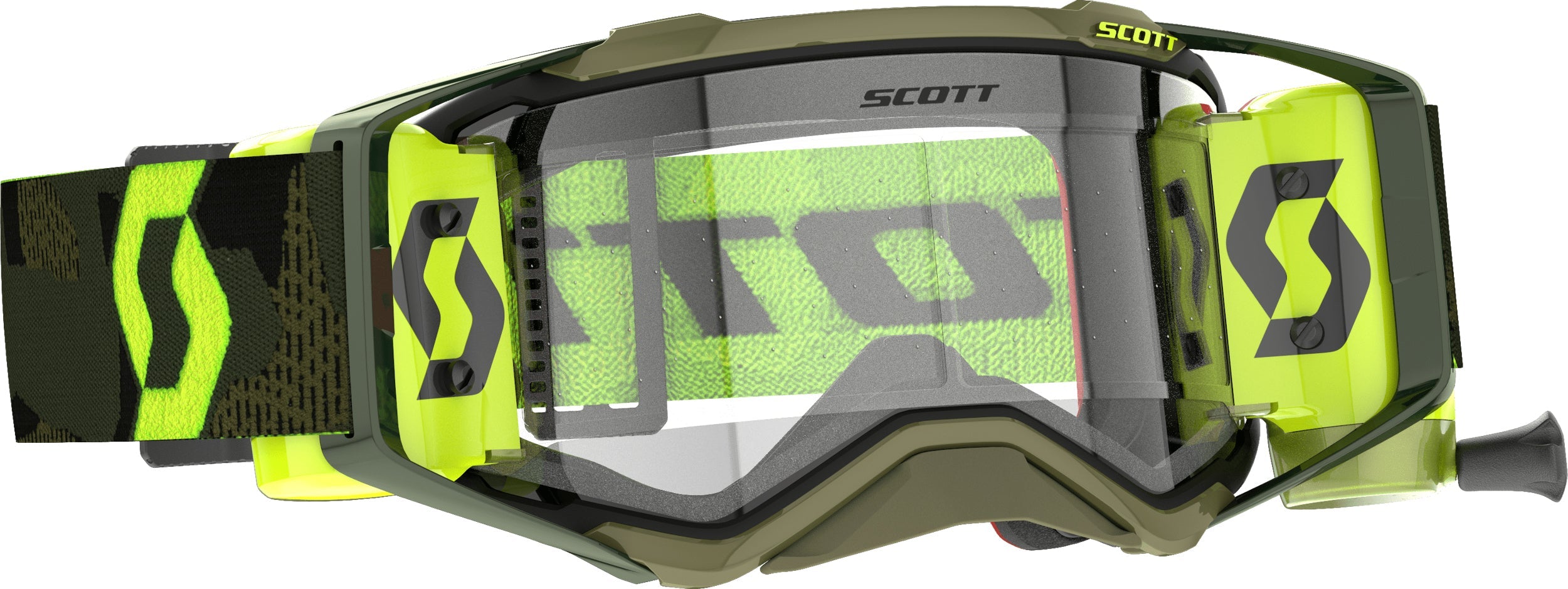 Scott Prospect Super Wfs Goggle Kaki Grn/neon Ylw Clear Works - Khaki Green/Neon Yellow - Apparel Collection