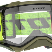 Scott Prospect Super Wfs Goggle Kaki Grn/neon Ylw Clear Works - Khaki Green/Neon Yellow - Apparel Collection
