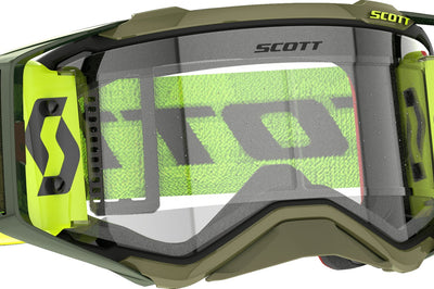 Scott Prospect Super Wfs Goggle Kaki Grn/neon Ylw Clear Works - Khaki Green/Neon Yellow - Apparel Collection