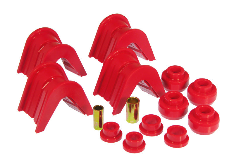 Prothane 66-79 Ford Trucks 14-Piece Bushing Set - 7deg Offset - Red - Suspension