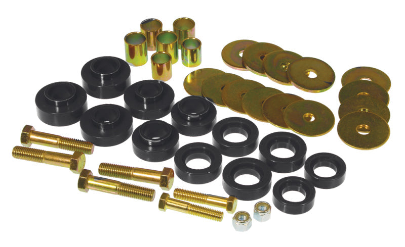 Prothane 67-81 Chevy Camaro Body Mount Kit w/ Hardware - Black - Suspension