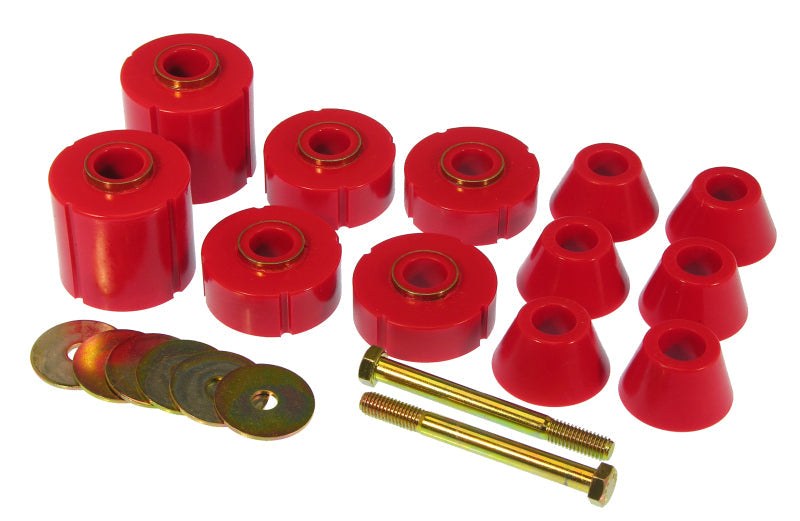 Prothane 73-80 GM Body Mount 12 Bushing Kit - Red - Suspension