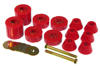 Prothane 73-80 GM Body Mount 12 Bushing Kit - Red - Suspension