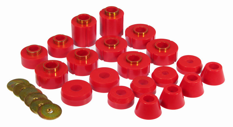 Prothane 80-96 Ford F100/350 2/4wd Body Mount - Red - Suspension