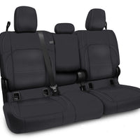 PRP Seats 2020+ Jeep Gladiator JT Rear Bench Cover with Leather Interior - All Black - Body Armor & Protection