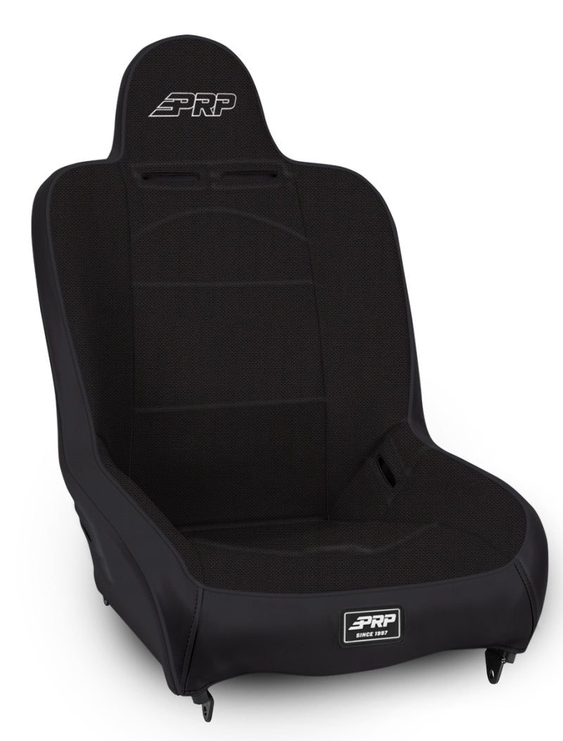 PRP Seats Premier High Back Suspension Seat (Two Neck Slots) - All Black - Interior Accessories