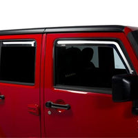 Putco 07-18 Jeep Wrangler JK - 4 Door Element Tinted Window Visors - Deflectors