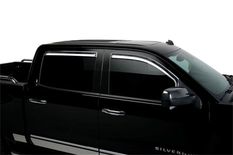 Putco 14-18 Chevy Silverado LD - 4 Door - Crew Cab Element Chrome Window Visors - Deflectors