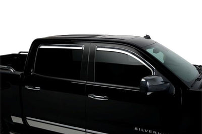 Putco 14-18 Chevy Silverado LD - 4 Door - Crew Cab Element Chrome Window Visors - Deflectors
