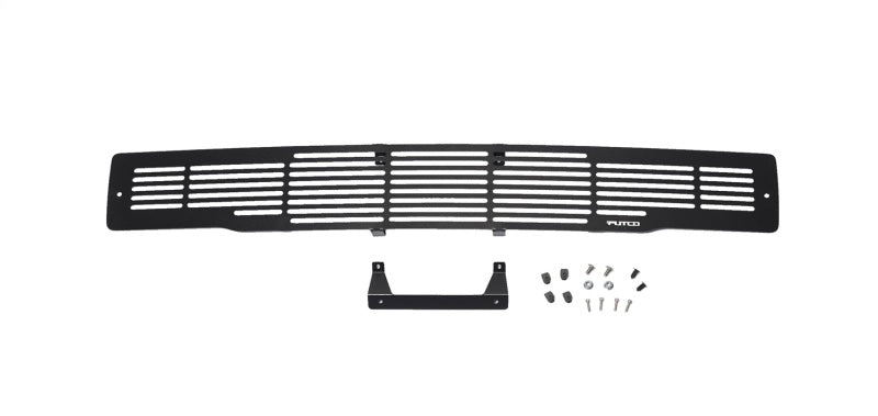 Putco 15-17 Ford F-150 - Stainless Steel Black Bar Design Bumper Grille Inserts - Bumpers Grilles & Guards