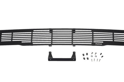 Putco 15-17 Ford F-150 - Stainless Steel Black Bar Design Bumper Grille Inserts - Bumpers Grilles & Guards