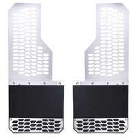 Putco 15-19 Chevy Silv/Sierra HD Dually (Front) - Set of 2 Mud Skins - Brushed SS w/ Hex Shield - Body Armor &