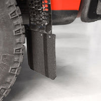 Putco 15-19 Chevy Silv/Sierra HD Dually (Front) - Set of 2 Mud Skins - Brushed SS w/ Hex Shield - Body Armor &
