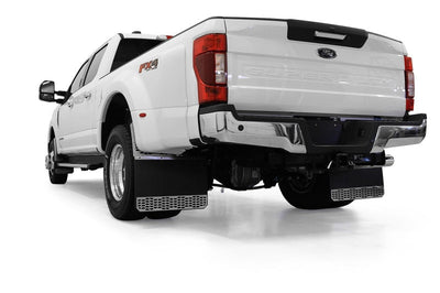 Putco 15-19 Chevy Silv/Sierra HD Dually (Front) - Set of 2 Mud Skins - Brushed SS w/ Hex Shield - Body Armor &