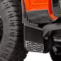 Putco 15-19 Chevy Silv/Sierra HD Dually (Front) - Set of 2 Mud Skins - Brushed SS w/ Hex Shield - Body Armor &