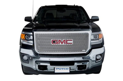 Putco 15-19 GMC Sierra HD (Does not Fit inAll terrain Modelin) Punch Stainless Steel Grilles - Bumpers & Guards