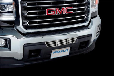 Putco 15-19 GMC Sierra HD - Stainless Steel - Bar Design Bumper Grille Inserts - Bumpers Grilles & Guards