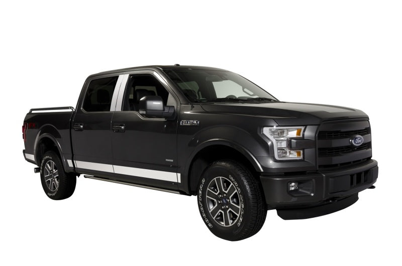 Putco 15-20 Ford F-150 Super Crew Cab 5.5ft Short Box (4.25in Tall - 12pcs) SS Rocker Panels - Body Armor & Protection