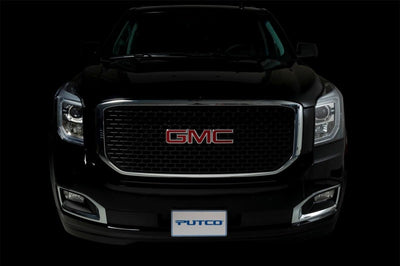 Putco 15-20 GMC Yukon XL - Liquid 3D Slot / Black Denali Style Lighted Boss Grille - Bumpers Grilles & Guards