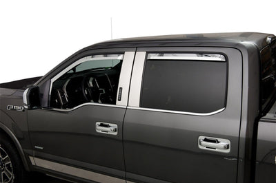 Putco 17-20 Ford SuperDuty - Crew Cab (Set of 4) Element Chrome Window Visors - Deflectors
