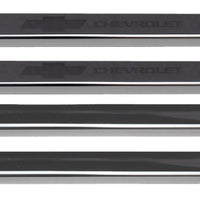 Putco 2019 + Chevrolet Silverado LD- Crew Cab w/ Bow Tie Etching (4pcs) Black Platinum Door Sills - Interior Accessories