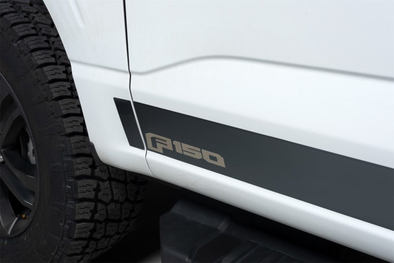 Putco 2021 Ford F-150 Super Crew 5.5ft Box Licensed Blk Platinum Rocker Panels (4.25in 12pc) - Body Armor & Protection