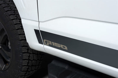 Putco 2021 Ford F-150 Super Crew 5.5ft Box Licensed Blk Platinum Rocker Panels (4.25in 12pc) - Body Armor & Protection