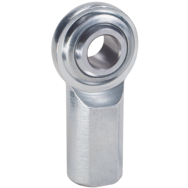 QA1 C Series 2-Pc Rod End - Female/Left Hand -.375in Bore x 3/8-24 - Carbon Steel - Suspension