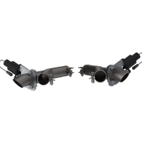 QTP 11-18 Dodge Durango 5.7L 2.5in 304SS Aggressor Cutout Dual Mid Pipes - Exhaust Mufflers & Tips