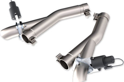 QTP 11-18 Dodge Durango 5.7L 2.5in 304SS Aggressor Cutout Dual Mid Pipes - Exhaust Mufflers & Tips