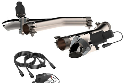 QTP 11-18 Dodge Durango 5.7L 2.5in 304SS Aggressor Cutout Dual Mid Pipes - Exhaust Mufflers & Tips