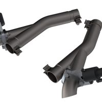 QTP 11-18 Dodge Durango 5.7L 2.5in 304SS Aggressor Cutout Dual Mid Pipes - Exhaust Mufflers & Tips