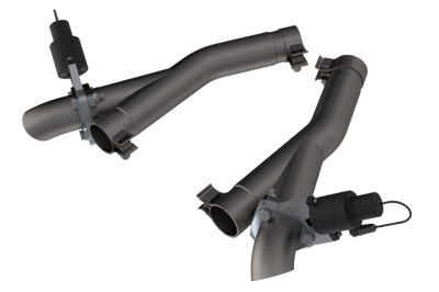 QTP 11-18 Dodge Durango 5.7L 2.5in 304SS Aggressor Cutout Dual Mid Pipes - Exhaust Mufflers & Tips