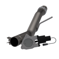 QTP 14-18 Chevrolet Silverado 1500 4.8L/5.3L EC/CC Standard Bed 3in 304SS Aggressor Cutout Mid Pipe - Exhaust Mufflers