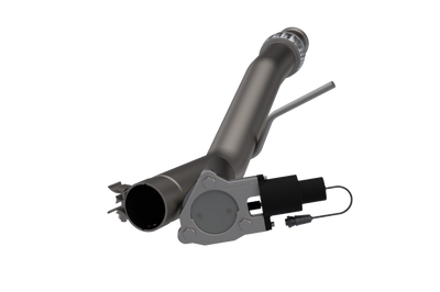 QTP 14-18 Chevrolet Silverado 1500 4.8L/5.3L EC/CC Standard Bed 3in 304SS Aggressor Cutout Mid Pipe - Exhaust Mufflers